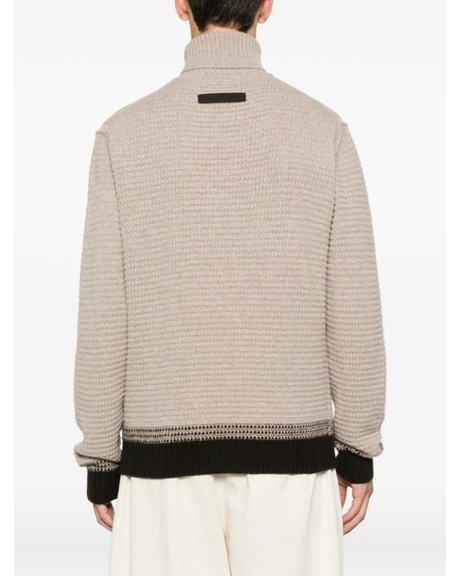 Jersey con cuello alto Zegna de hombre de color Natural