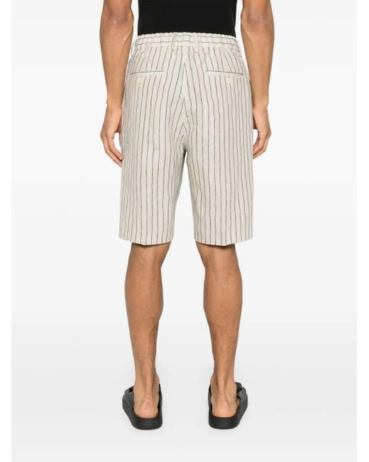 NN07 Gestreepte Shorts in het White voor heren
