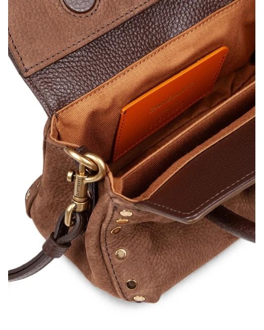 Zanellato Brown Baby Dotta Jones Studded Handbag