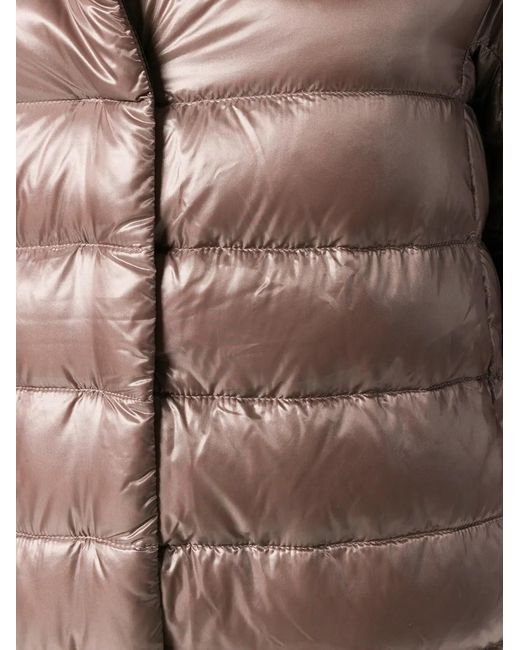 Herno Pink Three-Quarter Sleeve Puffer Jacket