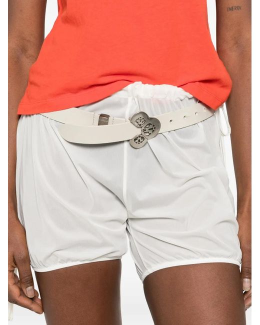 GIMAGUAS White Zoe Drawstring Shorts