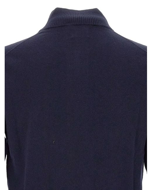 Sun 68 Blue Half-Zip Sweater for men