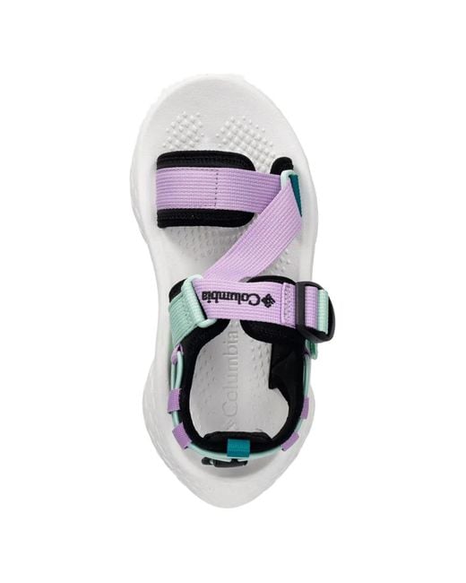 Columbia White Konos Elevate Touch-Strap Platform Sandals