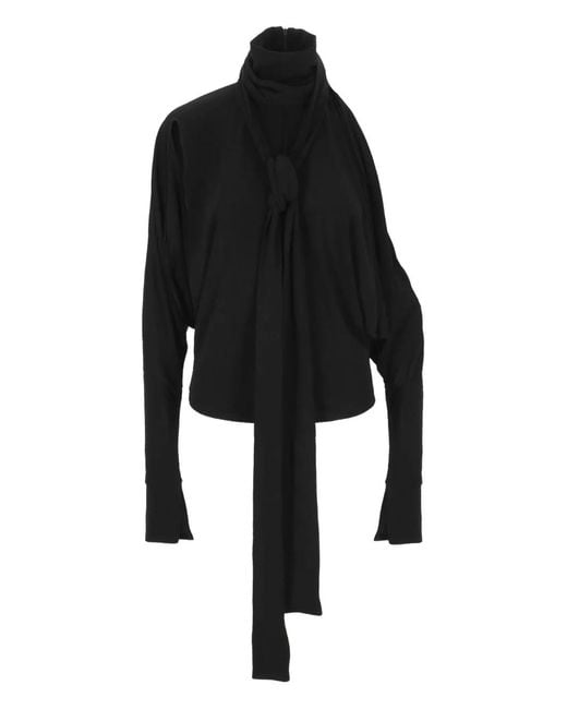 Francesco Murano Black Knot High-Neck Top