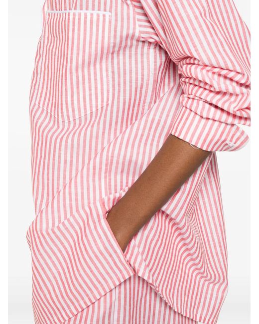 Riviera Pink Striped-Pattern Shirt