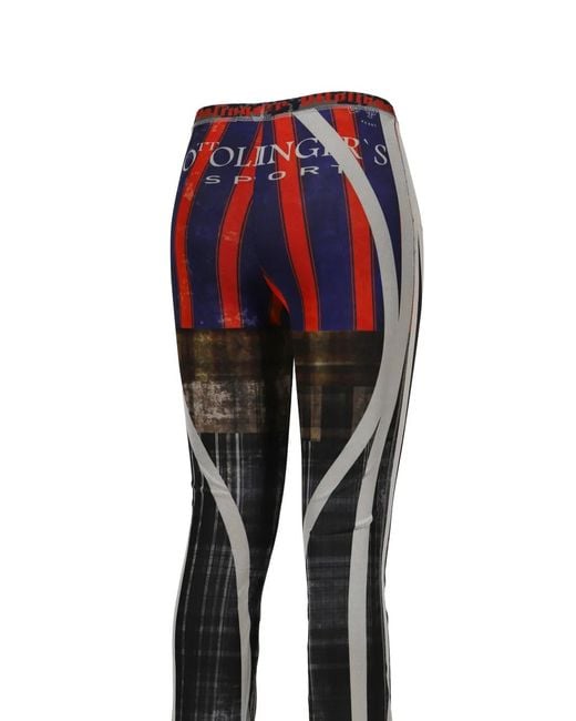 OTTOLINGER White Racing Plaid Mesh Trousers