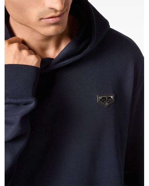 Philipp Plein Blue Iconic Plein Hoodie for men