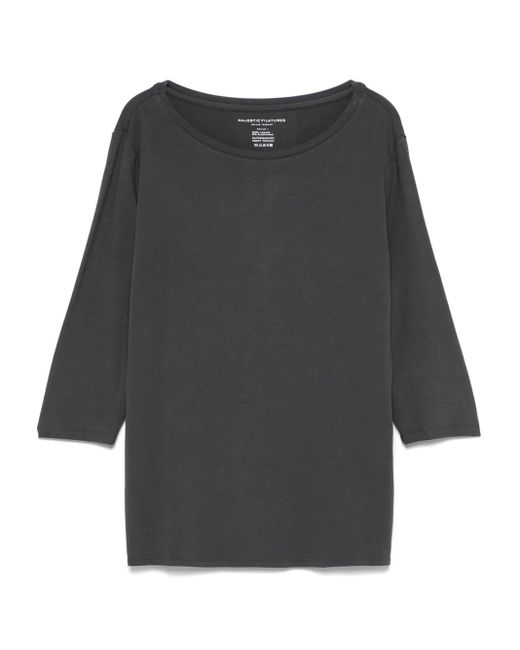 Majestic Filatures Gray Bateau T-Shirt