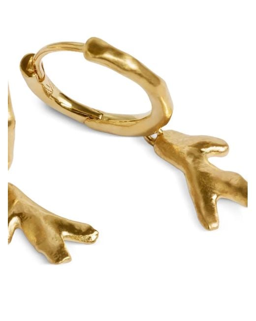 Monica Vinader Metallic Fragments Coral Huggie Earrings