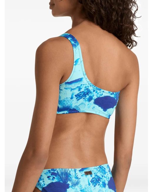 Vilebrequin Blue Asymmetrical Ring Bikini Top