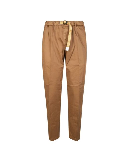 Pantalon En Gabardine À Taille Ceinturée White Sand pour homme en coloris Natural