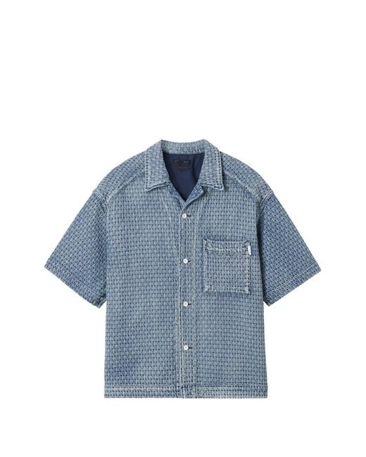 Camicia Squadrata di FIVE CM in Blue da Uomo