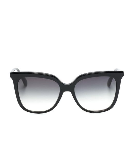 Longchamp Brown Logo-engraved Cat-eye Sunglasses