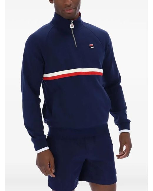 Fila Blue Rolando Logo-Patch Sweatshirt for men