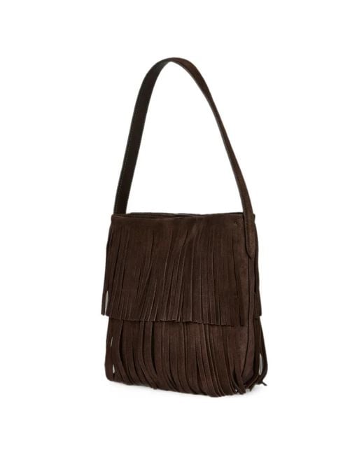Liviana Conti Brown Pleated Purse
