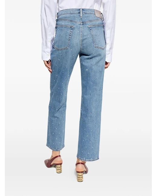 Rag & Bone Blue Button-Up Denim Jeans