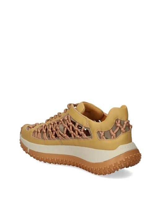 4Ccccees Natural Kapok Link Lattice-Detail Sneakers