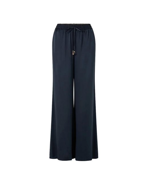 Camilla Blue Lounge Charm-Detail Palazzo Pants