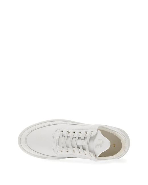 Filling Pieces White Nappa-Leather Sneakers