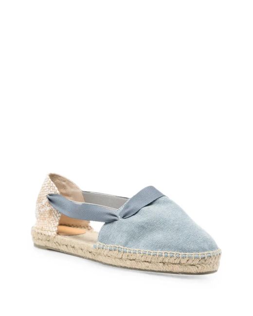 Castaner Blue Woven-Panel Espadrilles