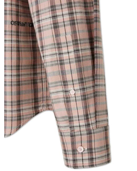 Off-White c/o Virgil Abloh Pink Check Button Shirt for men