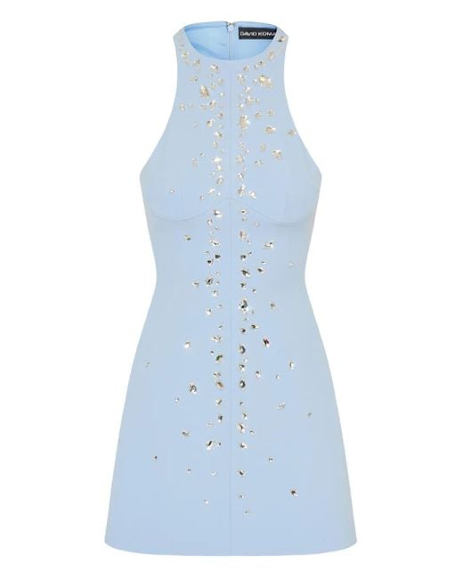 David Koma ビジュートリム ドレス Blue