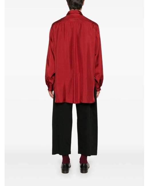 Yohji Yamamoto Overhemd Met Ruches in het Red voor heren