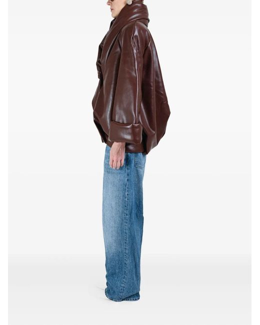 ROWEN ROSE Brown Button-Fastening Jacket