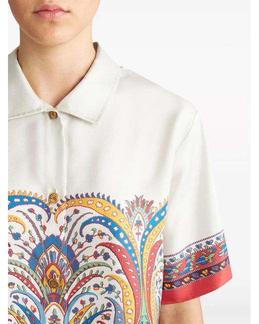 Etro Blouse Met Luipaardprint in het White