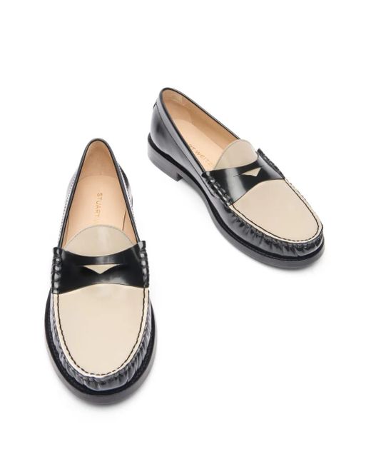 Stuart Weitzman Black Leather Loafers