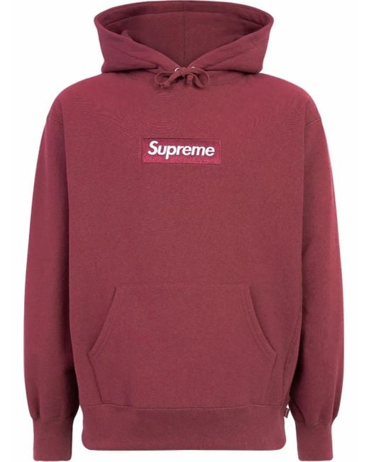 Supreme Red Box Logo Hoodie "Fw 21" Sneakers