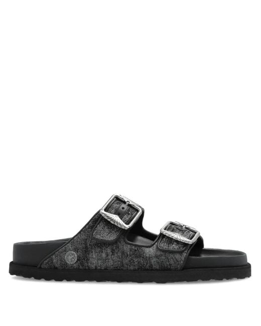 Birkenstock Black Arizona Velvet Sandals