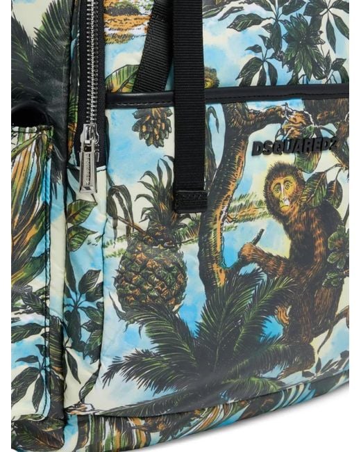 DSquared² Green Monkey Business Backpack for men