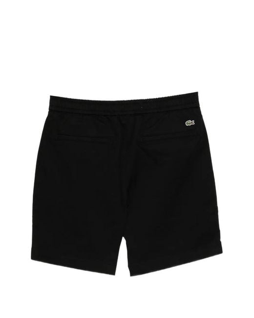 Lacoste Black Short À Effet Délavé for men