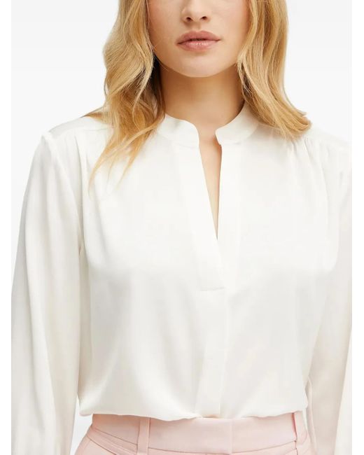 Blusa A Maniche Lunghe di Boss in White