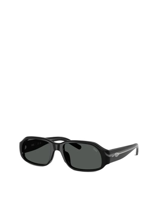 DIESEL Black Lunettes De Soleil À Monture Rectangulaire