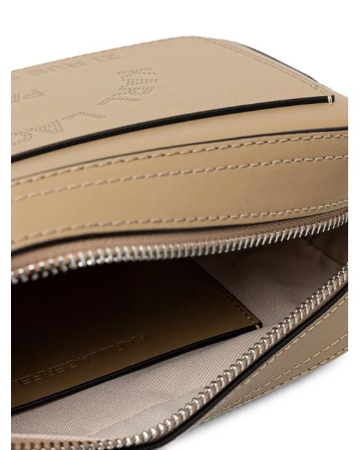 Karl Lagerfeld Brown Logo-Perforated Shoulder Bag