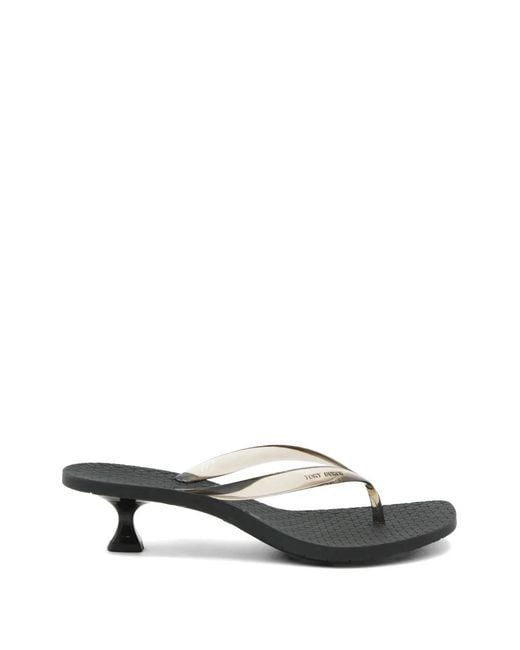 Tory Burch White Jelly Heels Flip-Flops