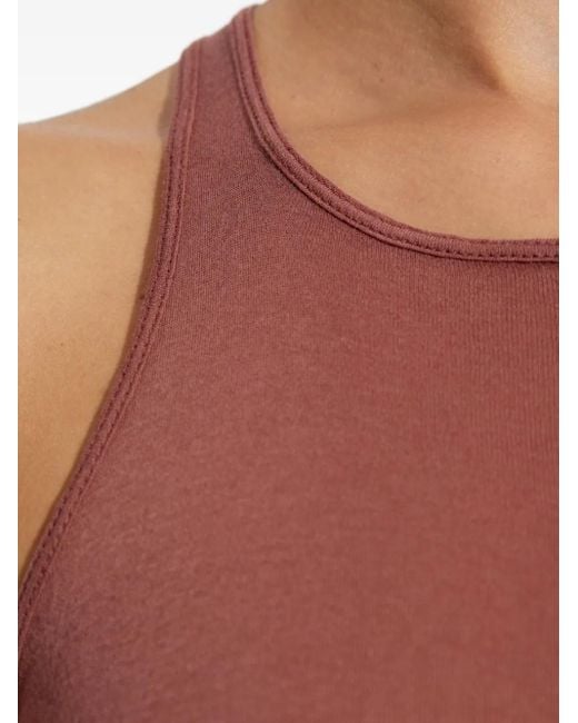 Rick Owens Pink Racer-Back Curved-Hem Vest