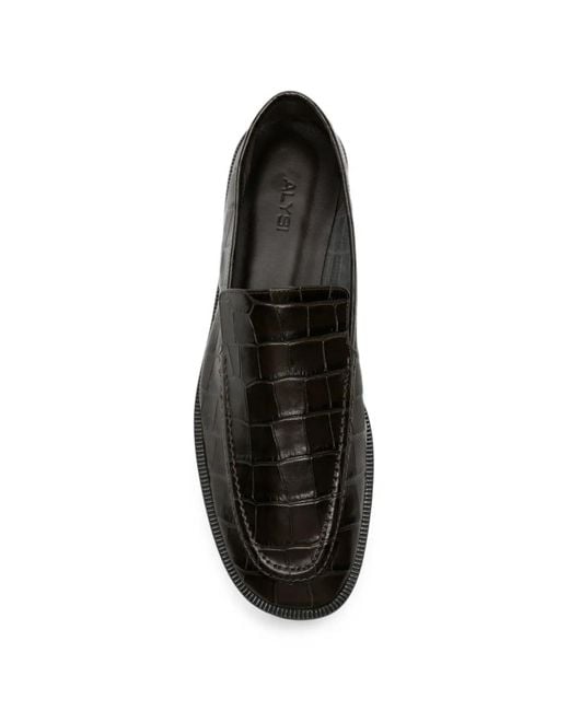 Alysi White Loafer Mit Kroko-Effekt