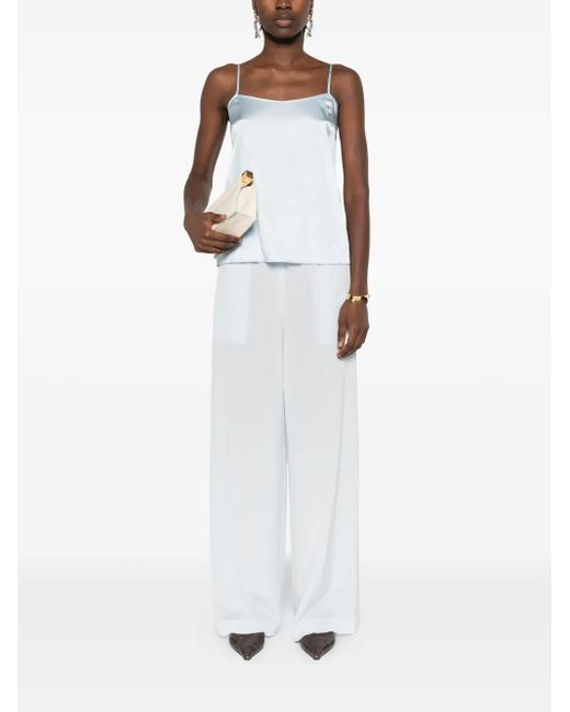 Ermanno Scervino Blue Spaghetti-Strap Top