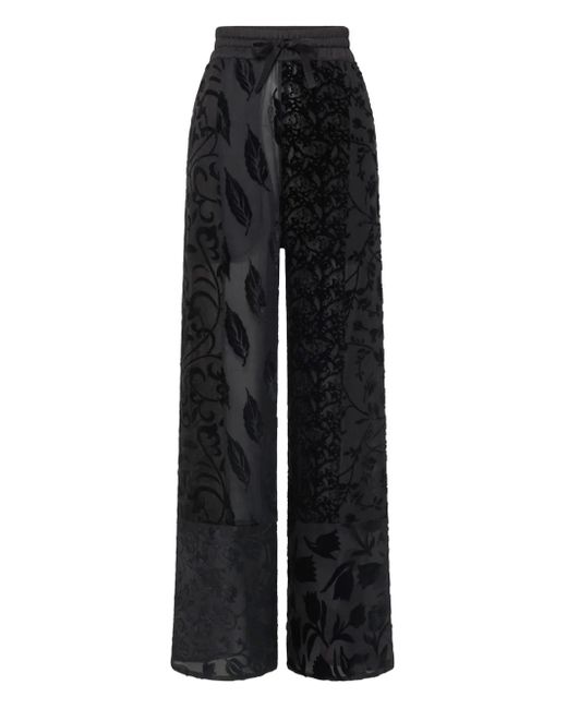 Pantaloni A Fiori Con Coulisse di MARINE SERRE in Black