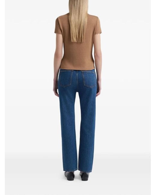 Bally Brown Short-Sleeved Knitted T-Shirt