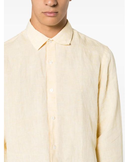 Orlebar Brown Natural Giles Long-Sleeve Linen Shirt for men