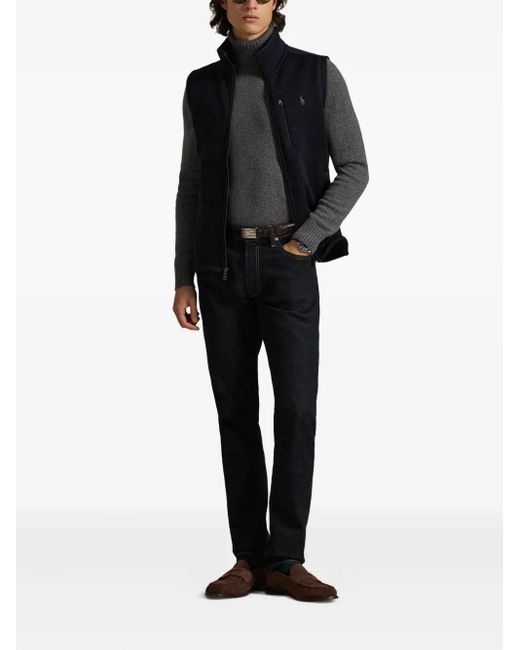 Polo Ralph Lauren Blue Zip-Up Sleeveless Gilet for men