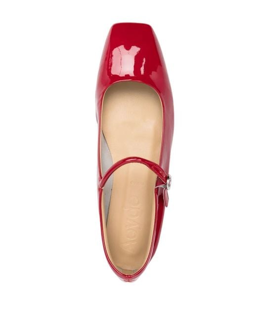 Aeyde Red "Uma" Ballettflats