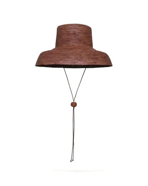 Johanna Ortiz Brown Fierce Muse Wide-Brim Hat
