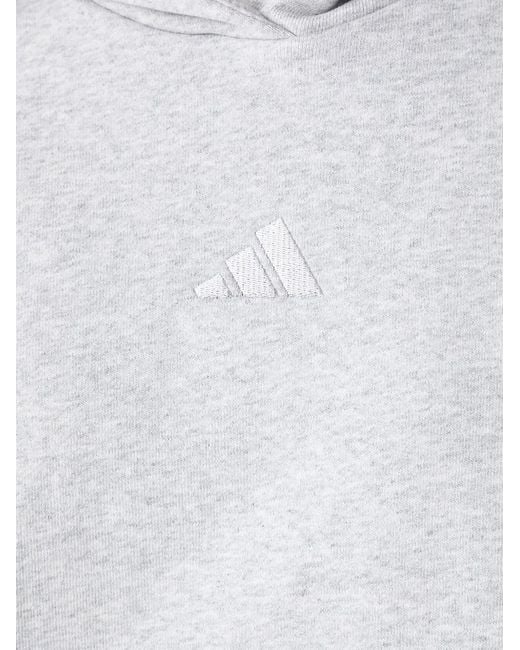 Adidas Gray Kit Small Logo Hoodie