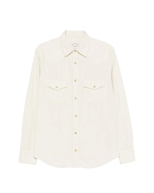 Jacob Cohen White Corduroy-Texture Shirt for men