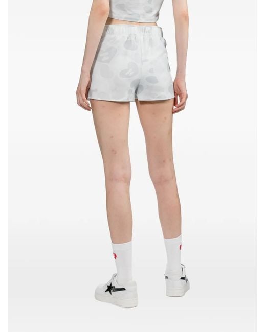 AAPE BY A BATHING AP White Camouflage-Print Skort